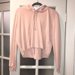 Pink cropped Hoodie from brandy Melville